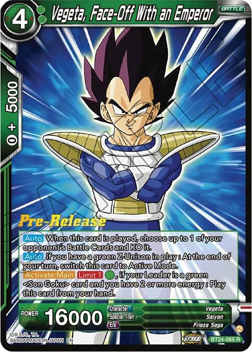 Vegeta, Face-Off With an Emperor [Pre-Release] #BT24-065