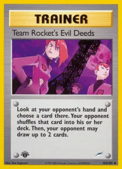 Team Rocket's Evil Deeds 1st Edition