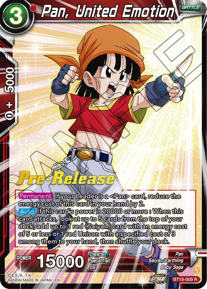 Pan, United Emotion [Pre-Release] #BT18-009
