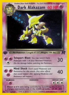 Dark Alakazam 1st Edition