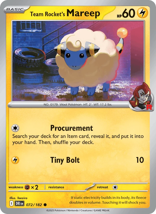 Team Rocket's Mareep #72