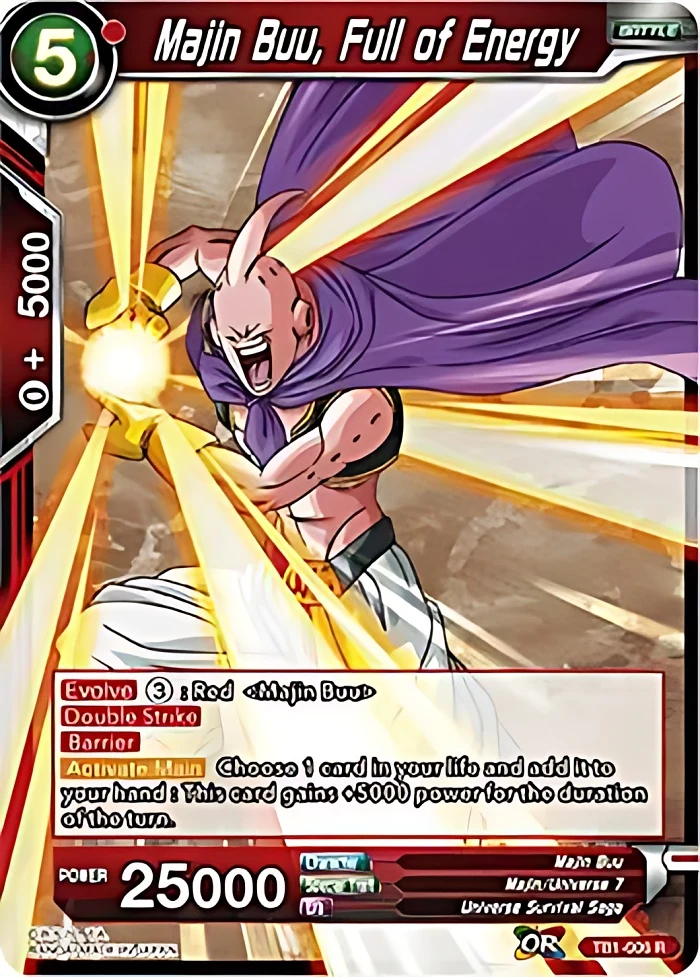 Majin Buu, Full of Energy [Tournament Promo] #TB1-006