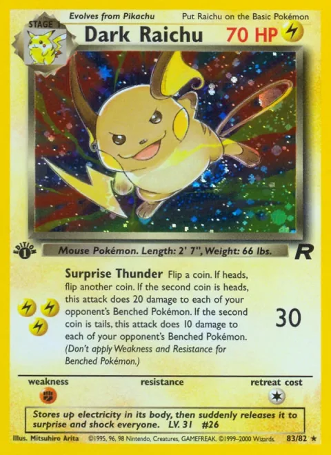 Dark Raichu 1st Edition