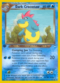 Dark Croconaw 1st Edition