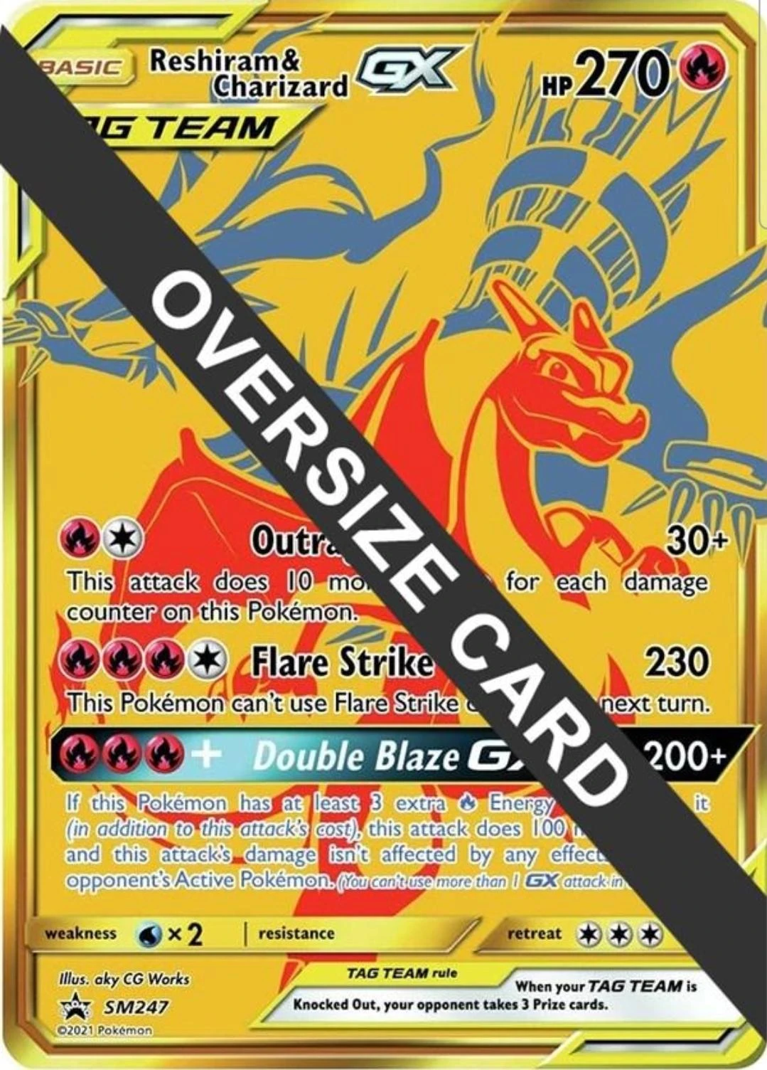 Reshiram & Charizard Gx Jumbo Sm247
