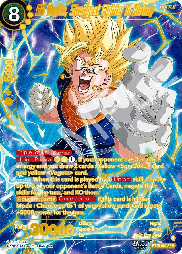 SS Vegito, Strongest Fighter in History [SPR] #BT28-097