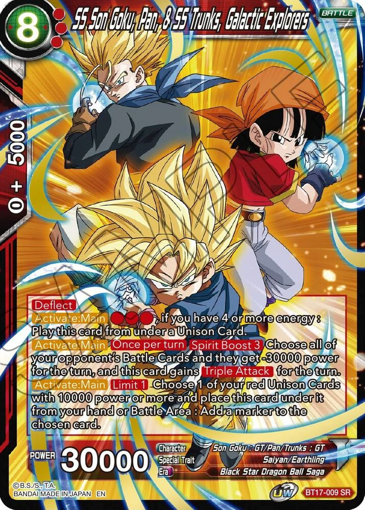 SS Son Goku, Pan, & SS Trunks, Galactic Explorers #BT17-009