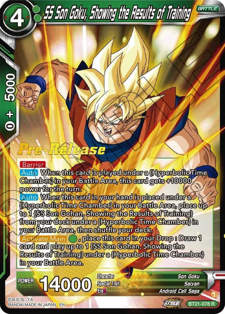 SS Son Goku, Showing the Results of Training [Pre-Release] #BT21-078