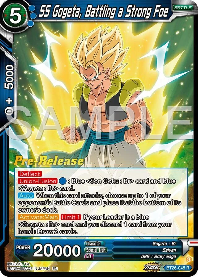 SS Gogeta, Battling a Strong Foe [Pre-Release] #BT26-045