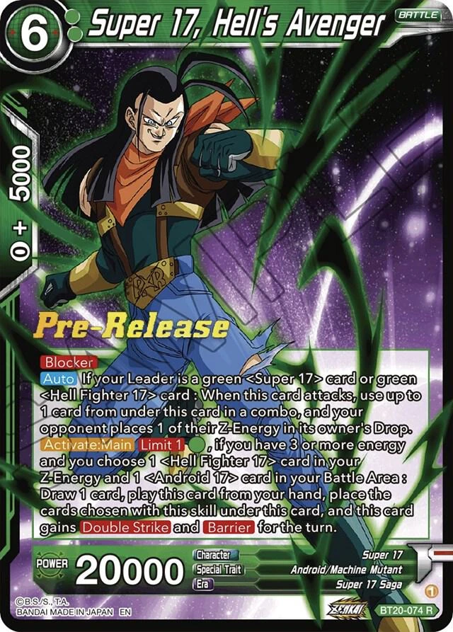 Super 17, Hell's Avenger [Pre-Release] #BT20-074