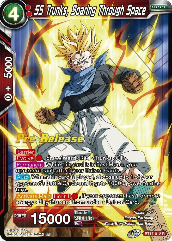 SS Trunks, Soaring Through Space [Pre-Release] #BT17-012