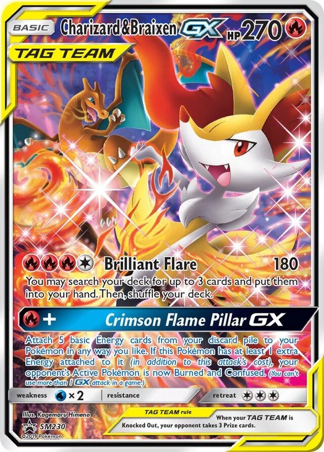 Charizard & Braixen Gx Sm230