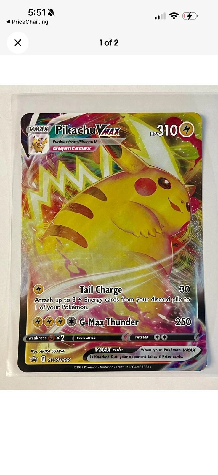 Pikachu VMAX Jumbo #62