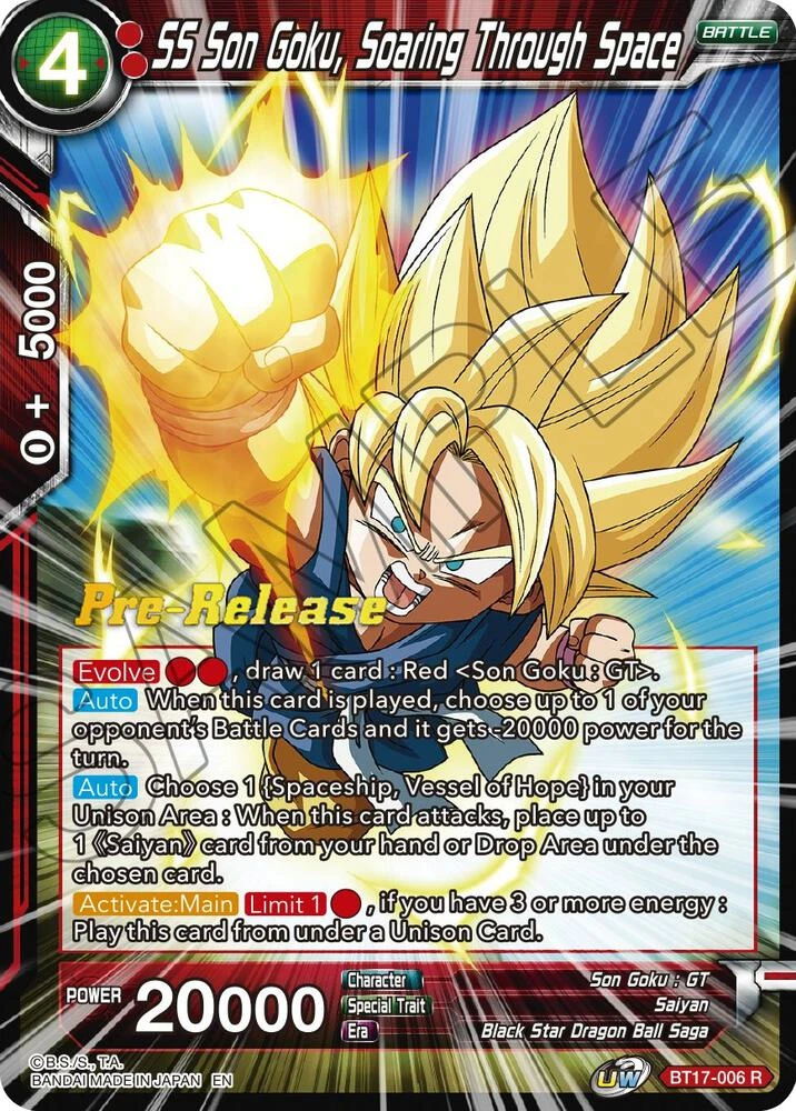 SS Son Goku, Soaring Through Space [Pre-Release] #BT17-006