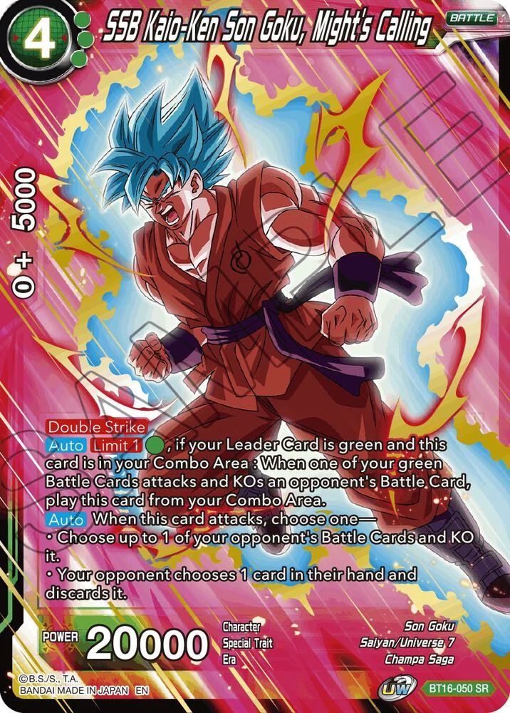 SSB Kaio-Ken Son Goku, Might's Calling #BT16-050