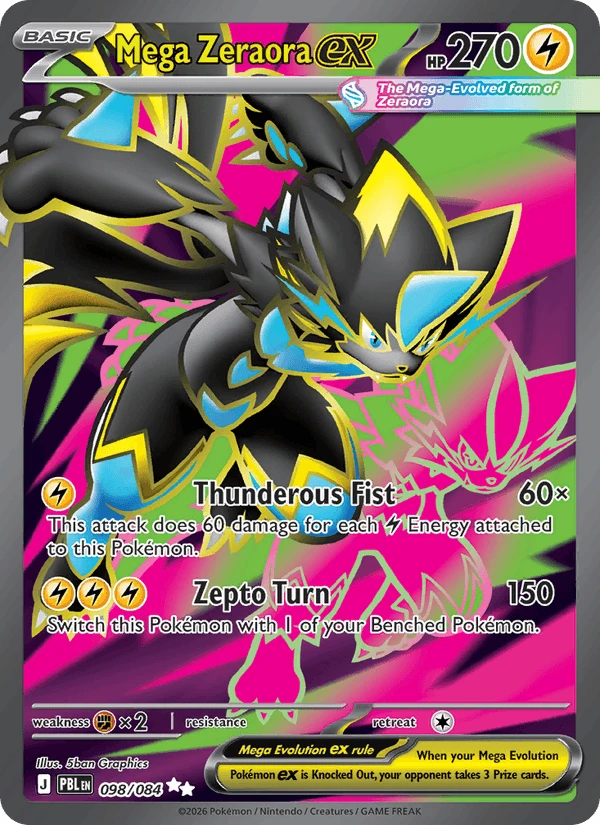 Mega Zeraora Ex #98