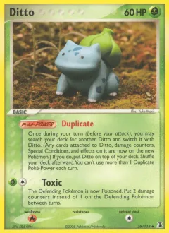 Ditto Bulbasaur Reverse Holo
