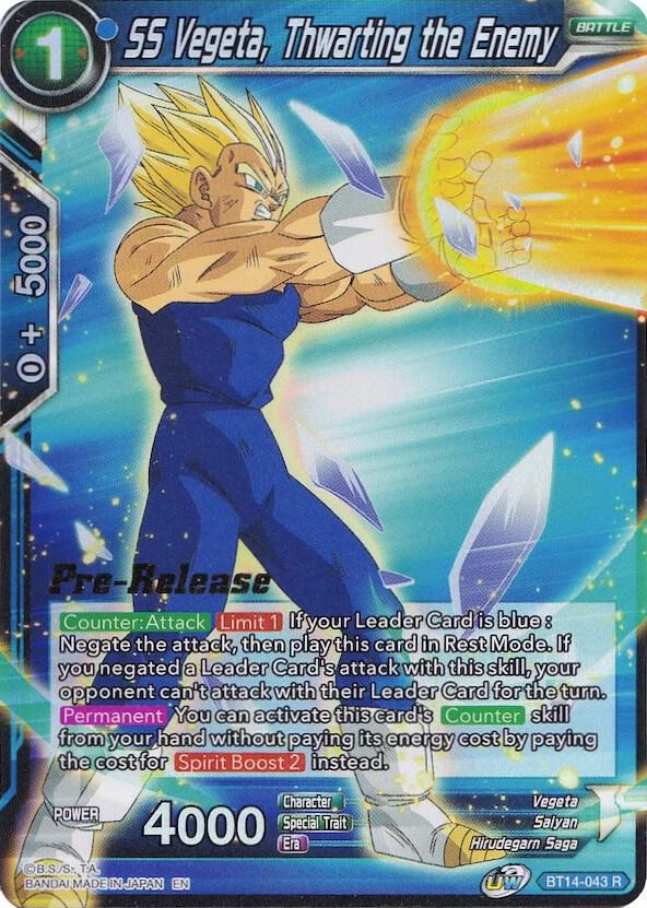 SS Vegeta, Thwarting the Enemy [Pre-Release] #BT14-043