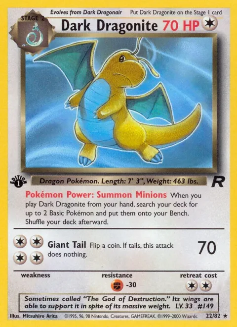 Dark Dragonite 1st Edition
