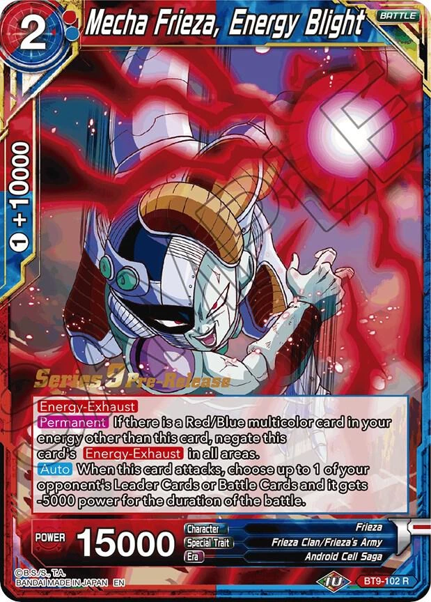 Mecha Frieza, Energy Blight [Pre-Release] #BT9-102