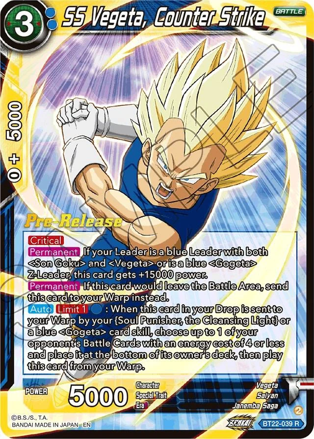 SS Vegeta, Counter Strike [Pre-Release] #BT22-039