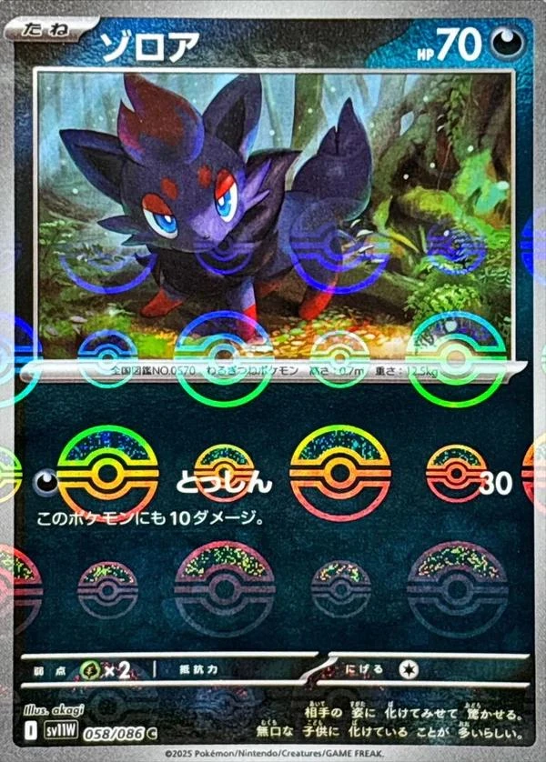 Zorua Poke Ball #58