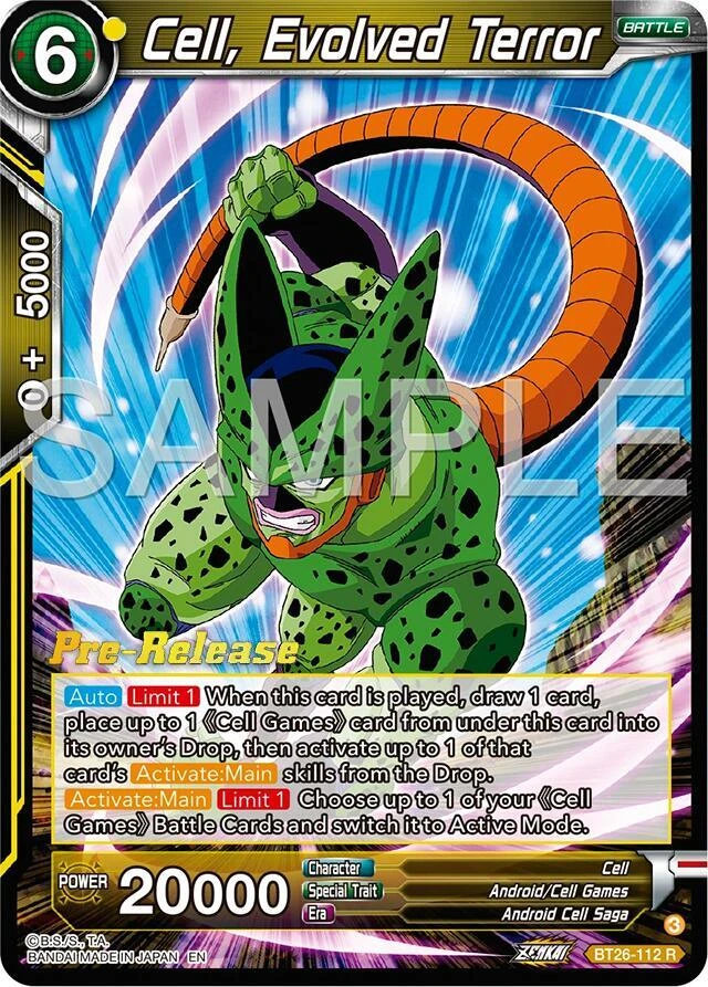 Cell, Evolved Terror [Pre-Release] #BT26-112