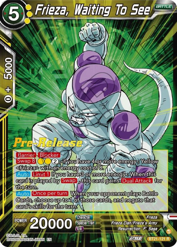 Frieza, Waiting To See [Pre-Release] #BT21-121