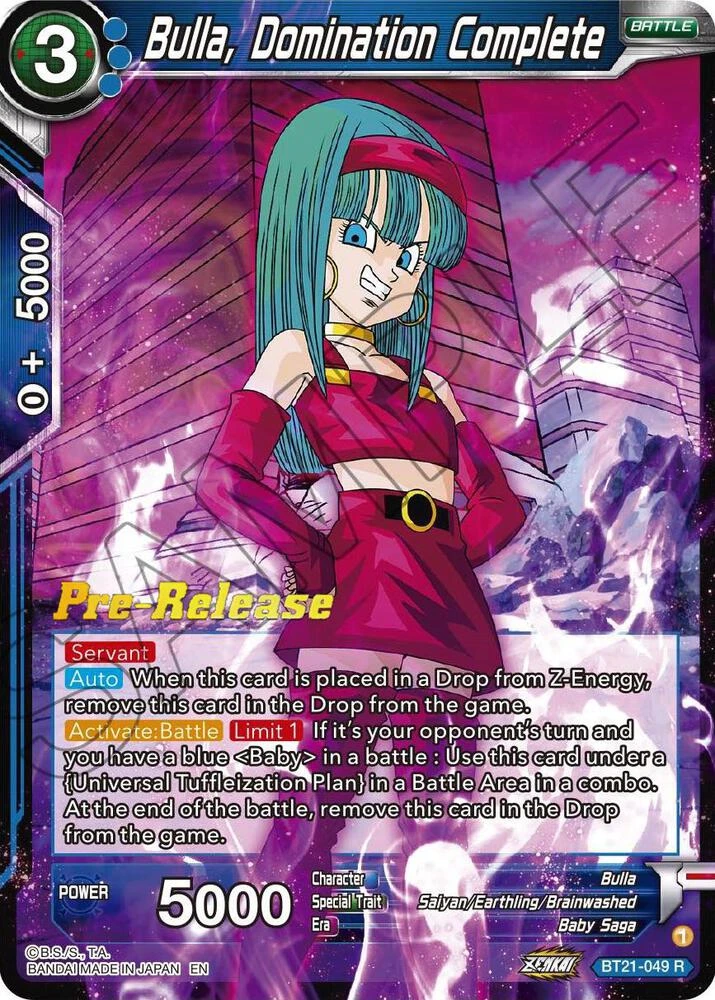 Bulla, Domination Complete [Pre-Release] #BT21-049