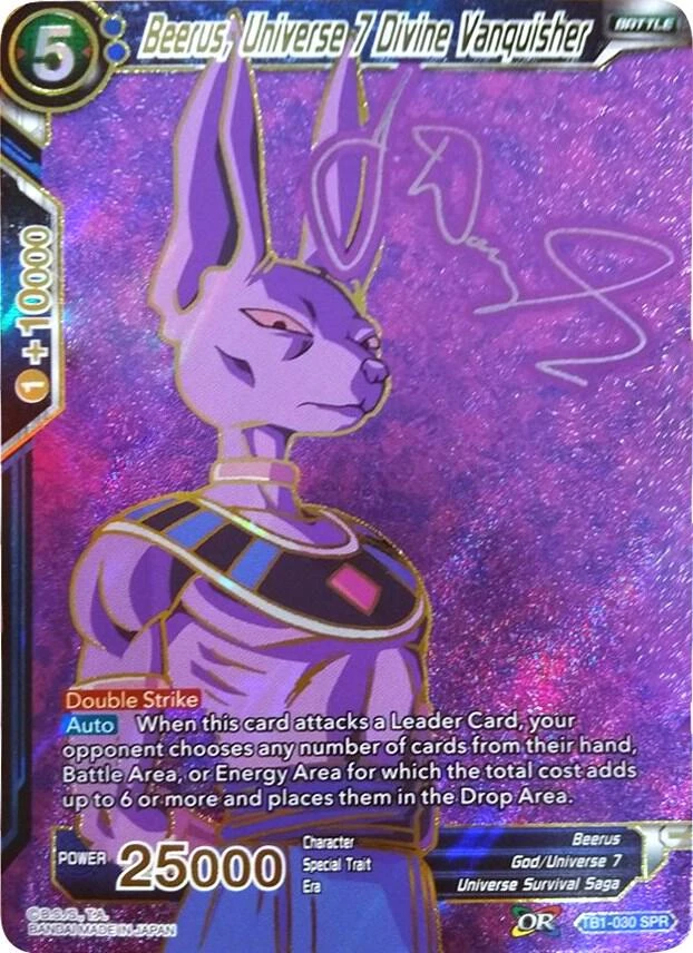 Beerus, Universe 7 Divine Vanquisher [SPR] #TB1-030
