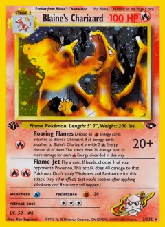Blaine's Charizard 1st Edition