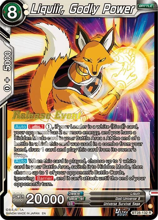 Liquiir, Godly Power [Release Event] #BT28-132