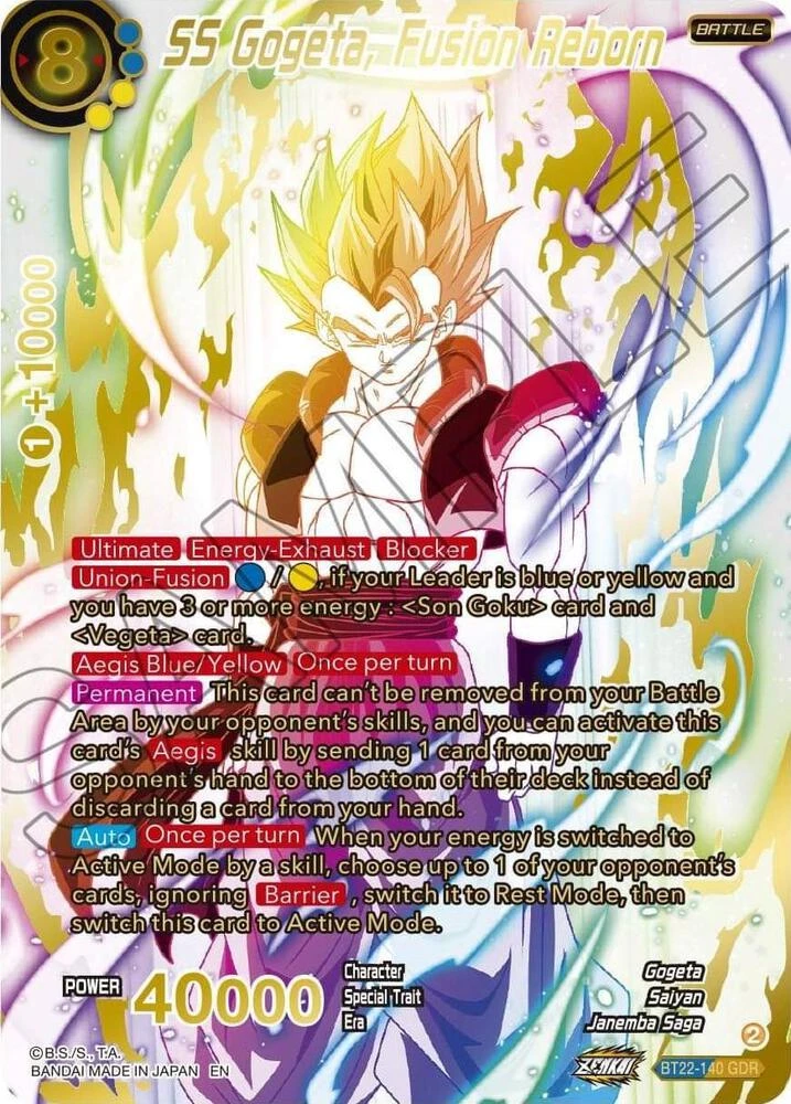 SS Gogeta, Fusion Reborn [GDR] #BT22-140