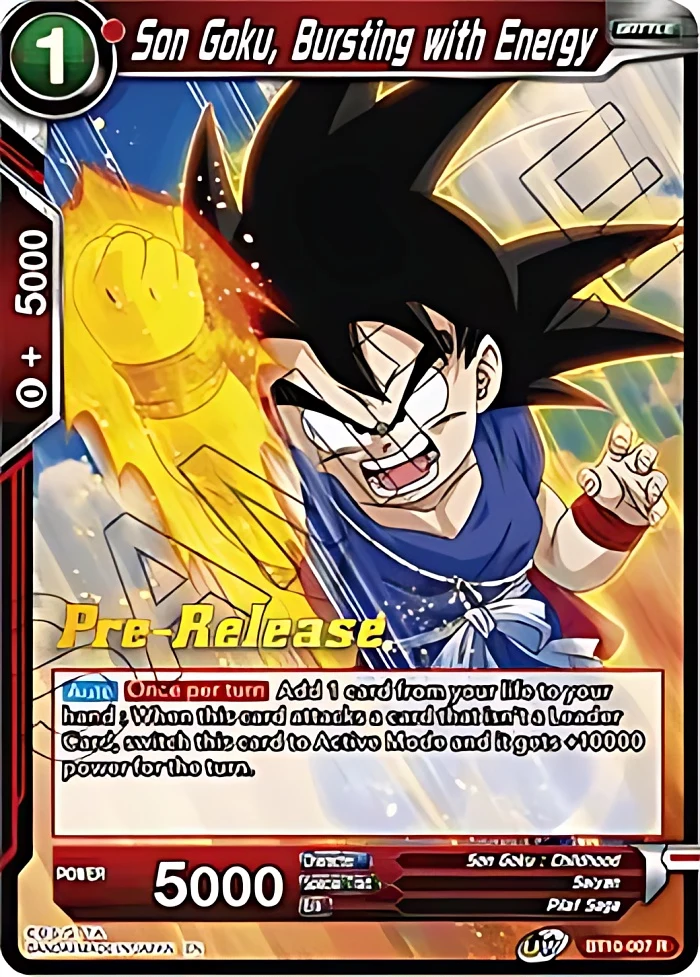 Son Goku, Bursting with Energy [Pre-Release] #BT10-007