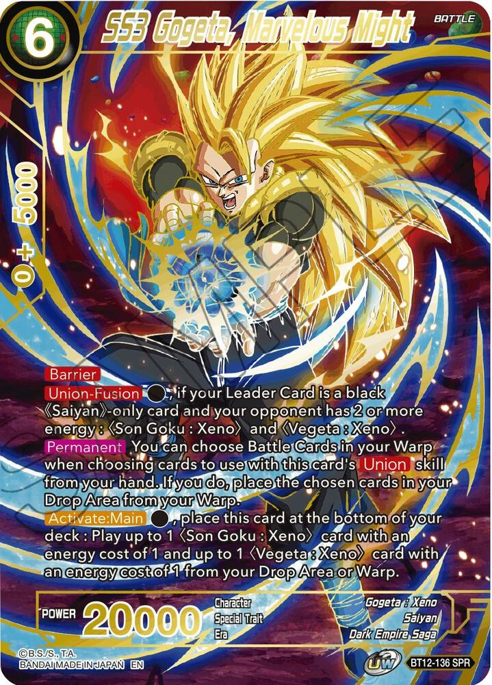 SS3 Gogeta, Marvelous Might [SPR] #BT12-136