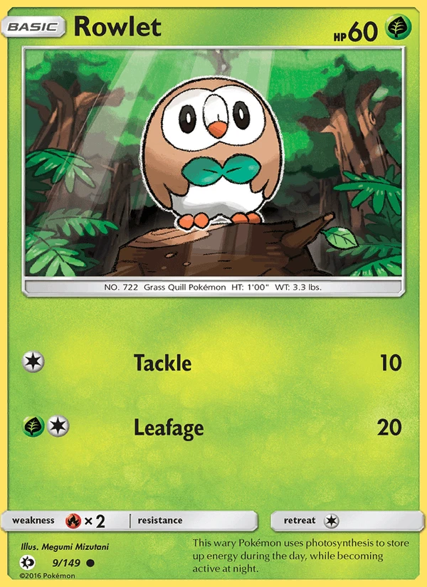 Rowlet Reverse Holo #9