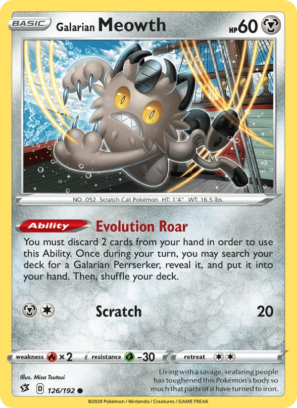 Galarian Meowth Reverse Holo #126