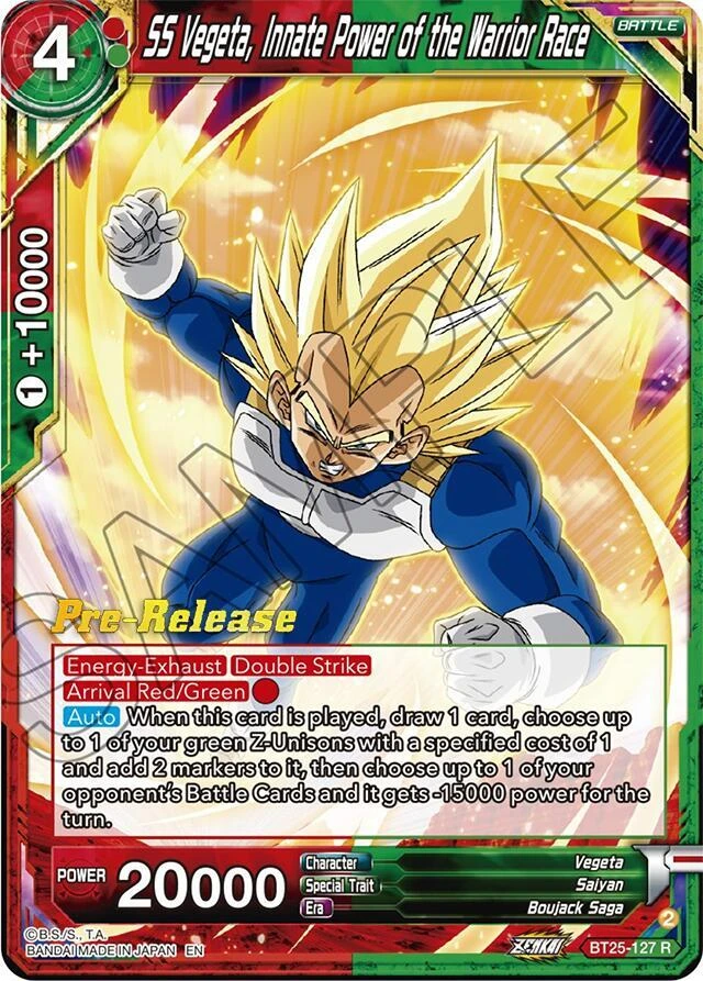 SS Vegeta, Innate Power of the Warrior Race [Pre-Release] #BT25-127