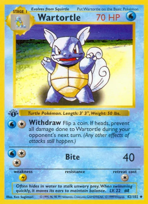 Wartortle 1st Edition