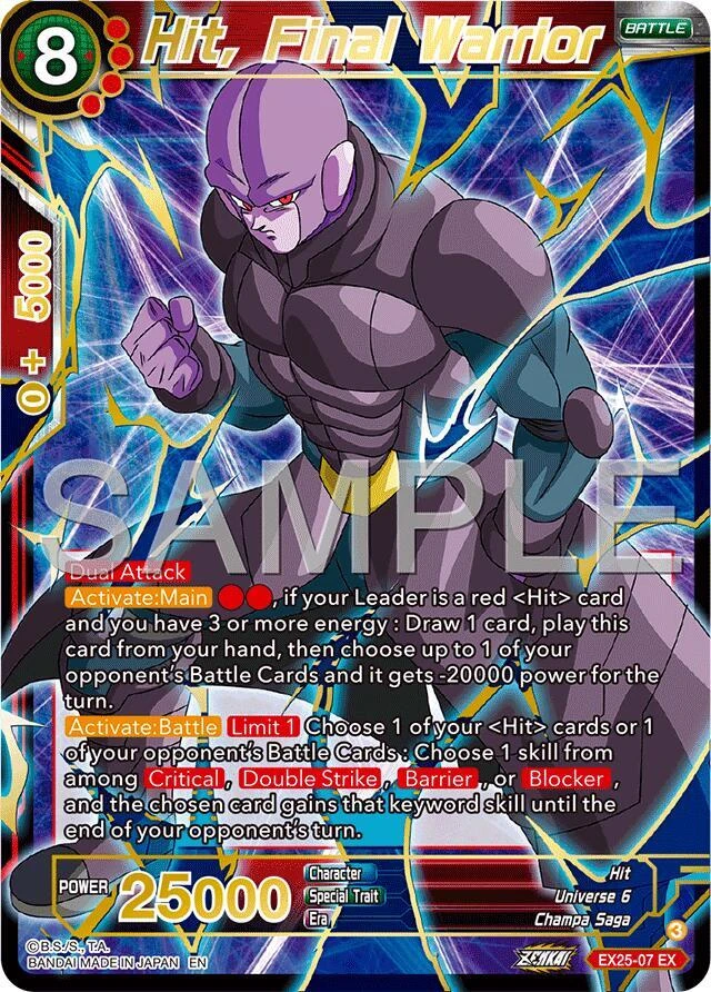 Hit, Final Warrior #EX25-07