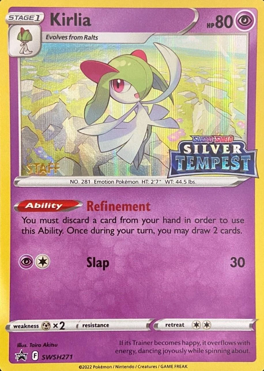 Kirlia Prerelease Staff #SWSH271