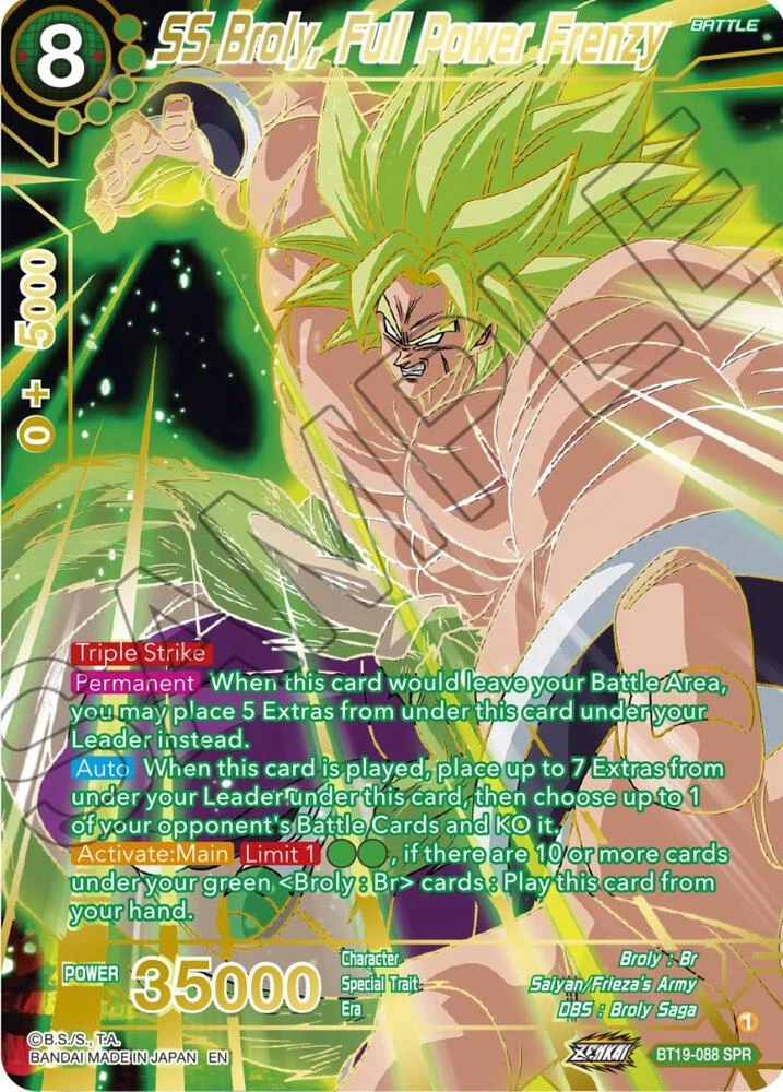 SS Broly, Full Power Frenzy [SPR] #BT19-088