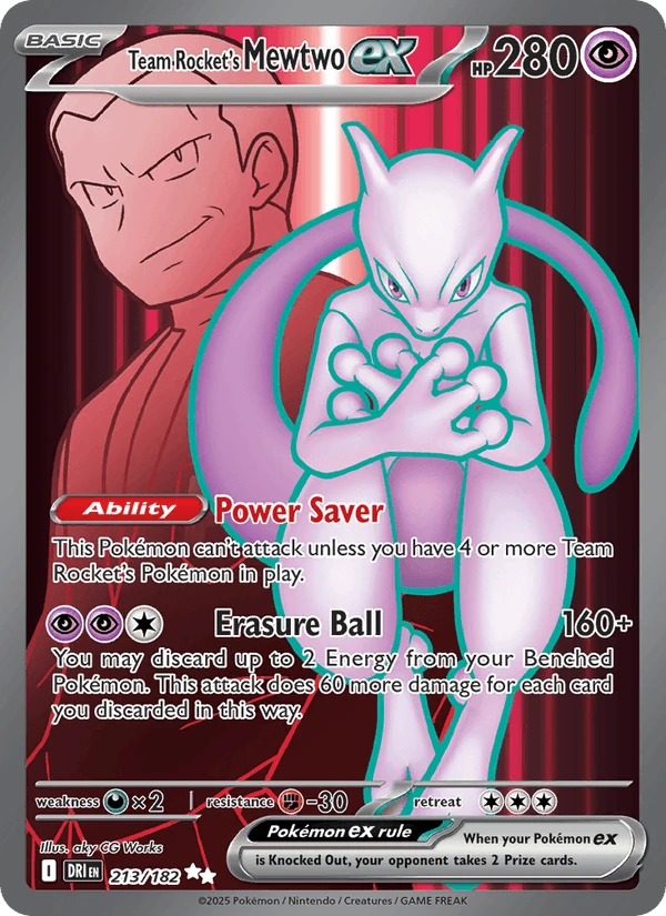 Team Rocket's Mewtwo Ex #213