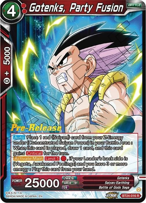 Gotenks, Party Fusion [Pre-Release] #BT24-016