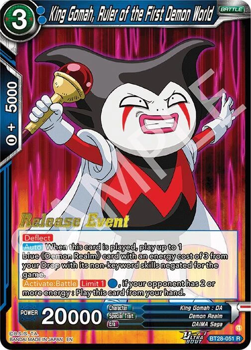 King Gomah, Ruler of the First Demon World [Release Event] #BT28-051