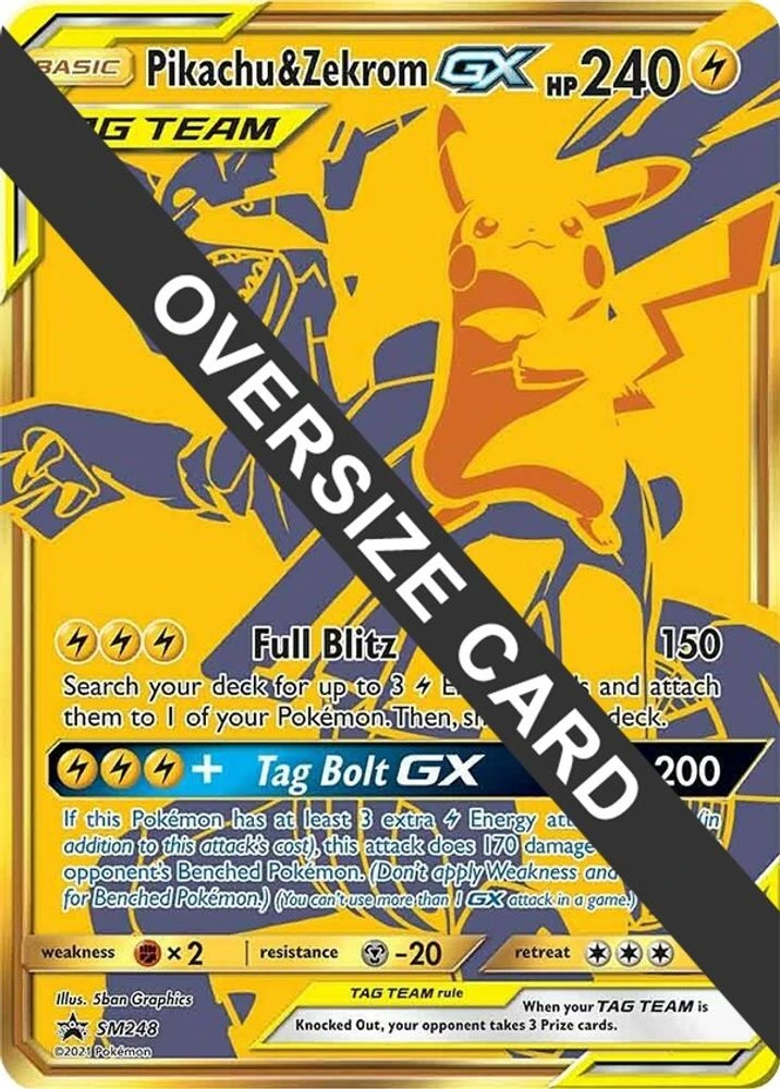 Pikachu & Zekrom GX Jumbo #SM248