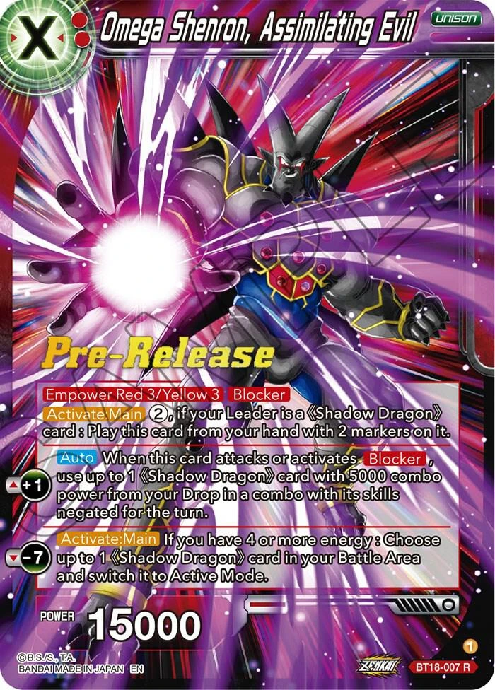 Omega Shenron, Assimilating Evil [Pre-Release] #BT18-007