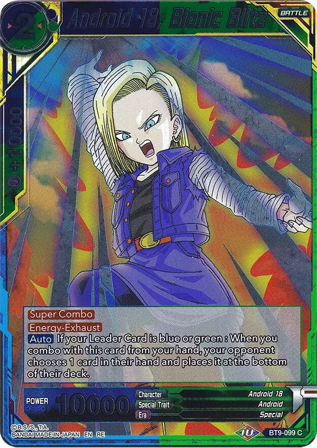 Android 18, Bionic Blitz [Expansion Deck Box Set 20: Ultimate Deck 2022] #BT9-099
