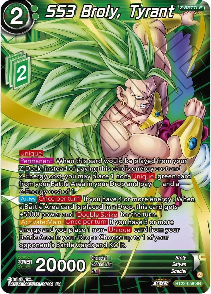 SS3 Broly, Tyrant #BT22-058