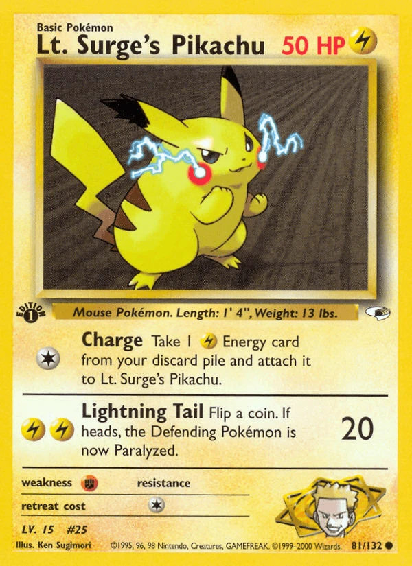 Lt Surge's Pikachu #81